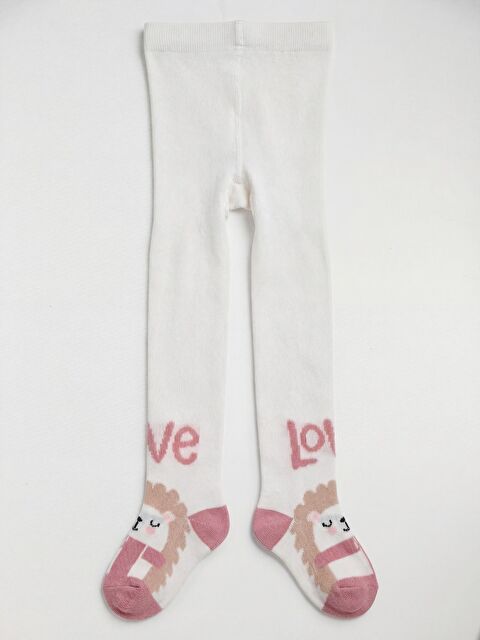 Civil Baby Love 6- Bebek Kız Külotlu Çorap - Ekru 18 Ay - S000487952-19965