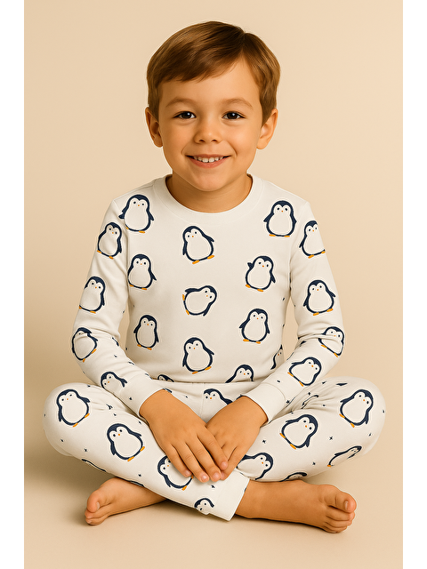 Katia And Bony Çocuk Penguen Baskılı Pijama Takımı - S000452566-23173