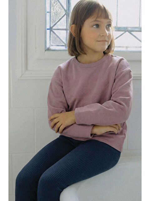 CİGİT Uzun Kollu T-Shırt Takım 1-7 Yaş Leylak - S000473242-20042