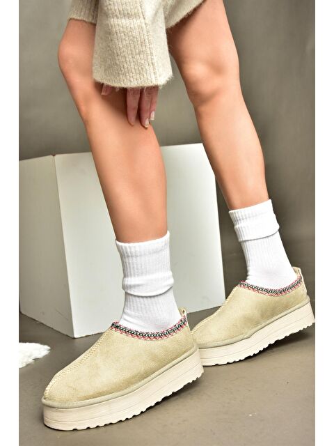 Fox Shoes R6120473 Bej Kadın Terlik - S000081037-19928