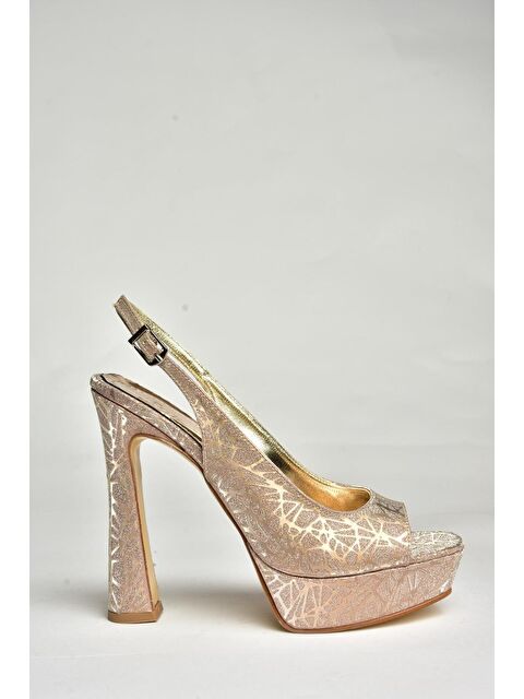 Fox Shoes U2464830 Bronz Kadın Topuklu Ayakkabı - S000369021-20077