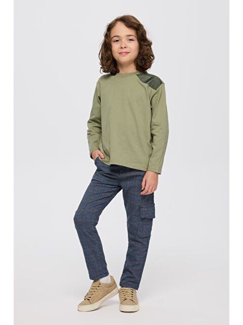 Panço Erkek Çocuk Uzun Kollu T-Shirt Haki - S000472288-18547