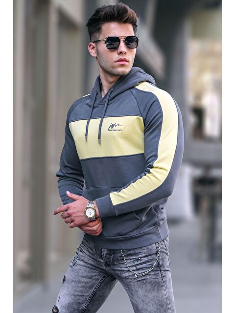 Madmext Füme Kapüşonlu Erkek Hoodie 5290 - S000049844-33408
