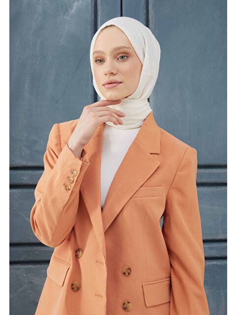 Fresh Scarfs Bürümcük Şal Kırık Beyaz