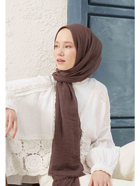 Fresh Scarfs Bürümcük Şal Fındık Kabuğu