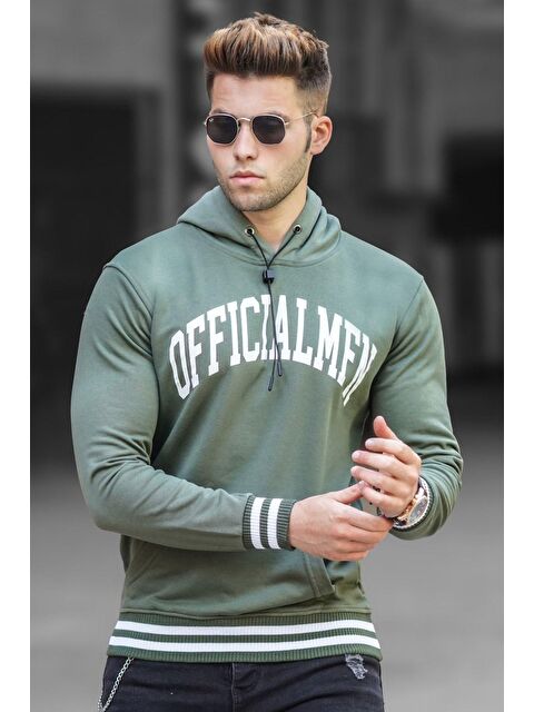 Madmext Haki Kapüşonlu Erkek Hoodie 5287 - S000049846-18547