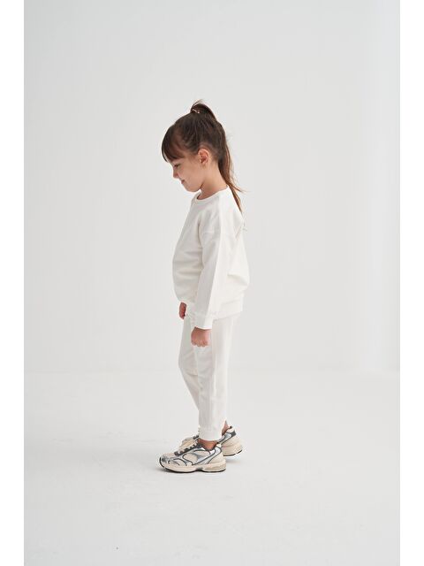 CİGİT Basic Eşofman Takım 2-7 Yaş Kırık Beyaz - S000458485-10584