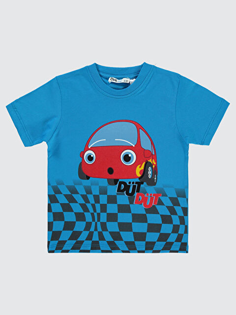Düt Düt Erkek Çocuk Tişört 2-5 Yaş Koyu Turkuaz - S000205994-20051