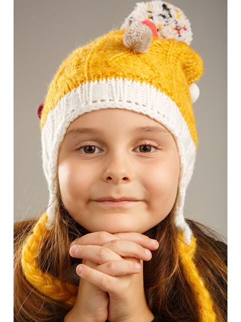 ajn Ponpon Detaylı İçi Polar Kız Çocuk Bere - S000145921-20066