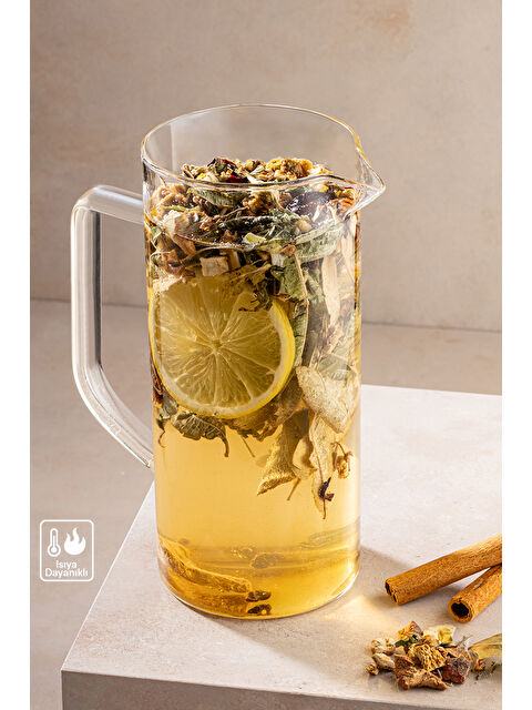 Meleni Home Ateşe Dayanıklı Cam Sürahi Bitki Çayı-Kahve Cezvesi 800 ml - S000130158-26865