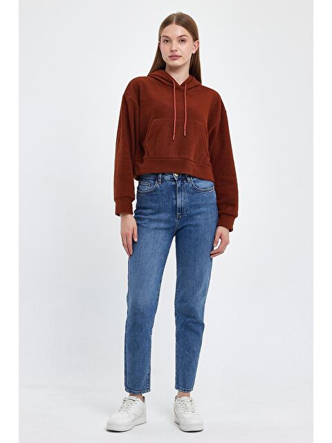 Süperlife Kadın Rahat Kalıp Softech Polar Kapüşonlu Kanguru Cepli Sweatshırt spr24pwk98 - S000080545-29705