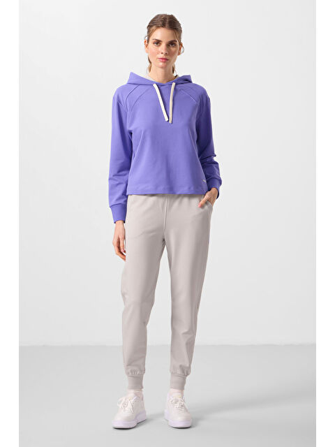 Tommylife Açık Eflatun-Taş Kapüşonlu Oversize Kadın Eşofman Takım - 95336 - S000364954-37492