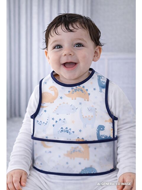 Babyjem Leke Tutmaz Giymeli Dinozor Önlük - S000427884-23173