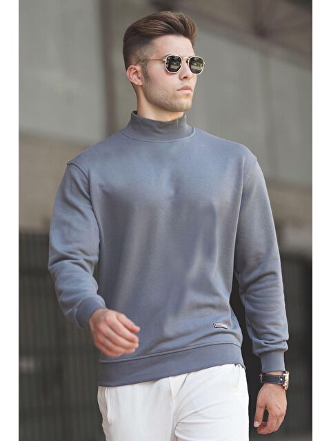 Madmext Füme Balıkçı Yaka Sweatsihrt 5301 - S000061992-33408