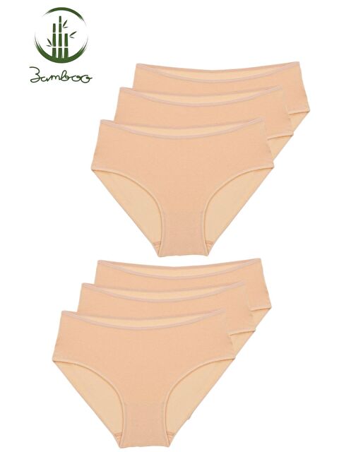 Formo 6'lı Kadın Ten Bambu Yüksek Bel Esnek Yumuşak Yüksek Kalite Bato Külot - S000285471-26407