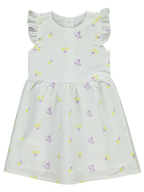 Civil Girls Çiçek Baskılı 6-9 Yaş Elbise - S000365107-19965