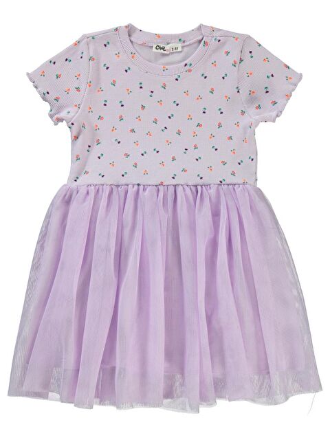 Civil Girls Lale Baskılı 2-5 Yaş Elbise - S000362350-17878