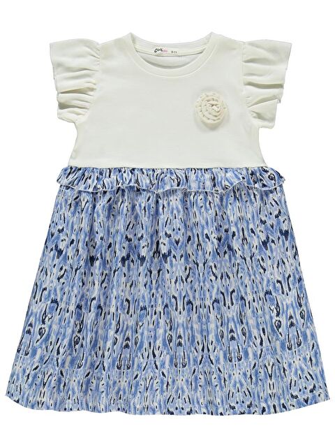 Civil Girls Sulu Boya Desen 6-9 Yaş Elbise - S000420401-19965
