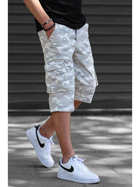 Madmext Kamuflaj Gabardin Kargo Cep Erkek Kapri Şort 5754 - S000017009-22885