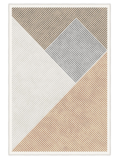 Homefesto Modern Dekoratif Yıkanabilir Kaymaz Taban Halı – İnce, Yumuşak Salon Halısı, Mutfak Halısı ve Yolluk - S000441476-20013