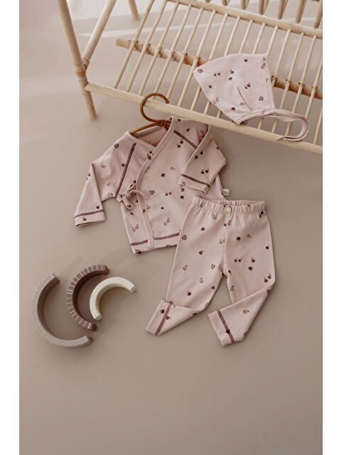 Oh La La Koala For Little Ones Armut Baskılı Pure Hug Serisi Kruvaze 3'lü Takım