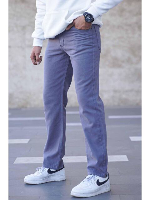 Madmext Boyalı Gri   Erkek Jean Pantolon 6312