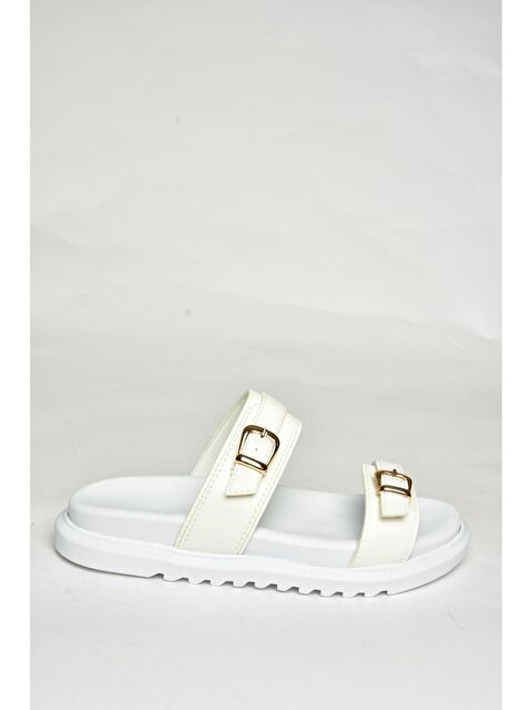 Fox Shoes Beyaz Kadın Terlik U7256422 - S000401133-20063