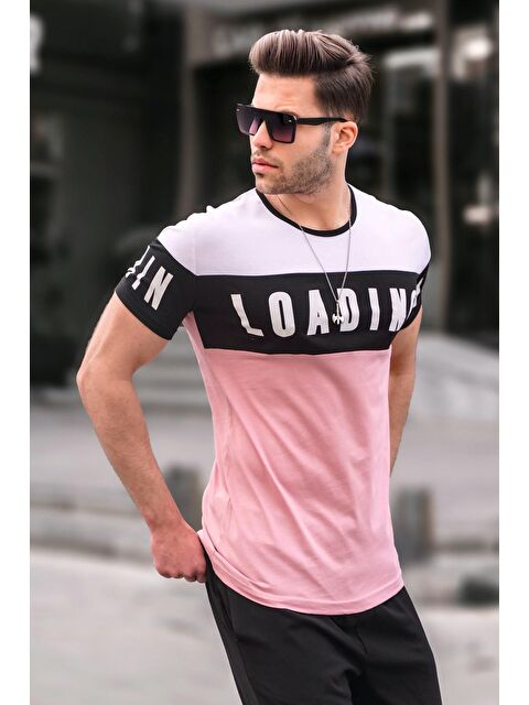 Madmext Baskılı Pudra %100 Pamuk Tişört 2974 - S000039663-23490