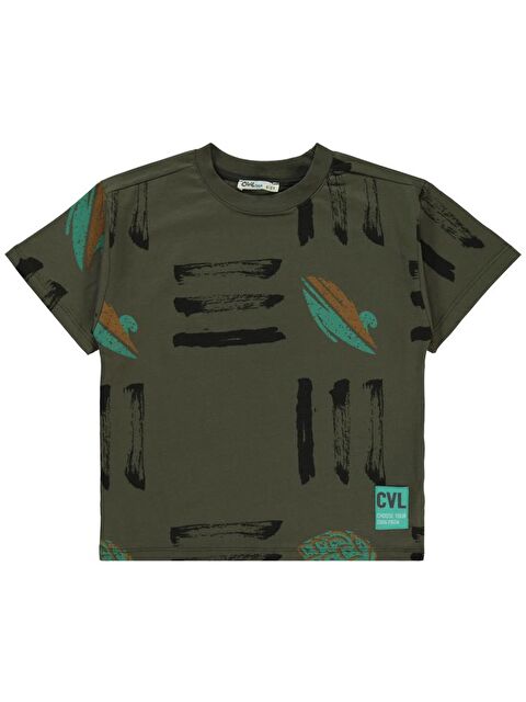 Civil Boys Üç Çizgi Emprime Cvl Etiketli 10-13 Yaş Tişört - S000362597-18547