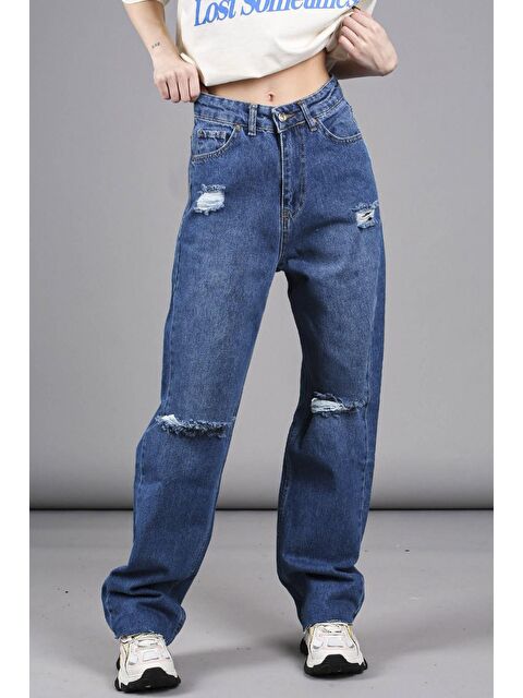 Madmext Mavi Yırtık Jean Mg1158 - S000056790-17234