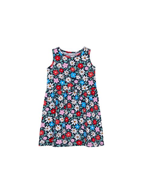 Lovetti Kız Çocuk Daisy Festival Desen Kolsuz Elbise - S000053919-23173
