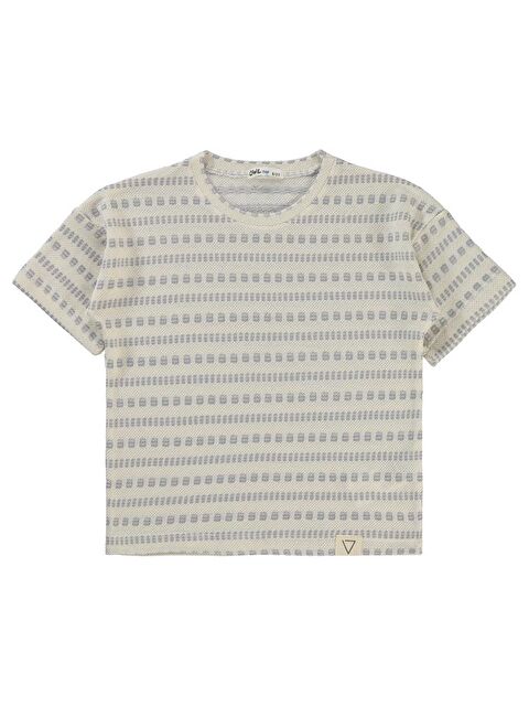 Civil Boys Kendinden Desenli 10-13 Yaş Tişört - S000359402-20600