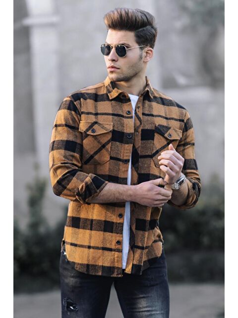 Madmext Camel %100 Pamuk Oduncu Gömlek 4950 - S000039732-20472