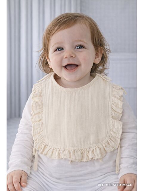 Panço Kız Çocuk %100 Pamuk Müslin Önlük Bej - S000469975-19928