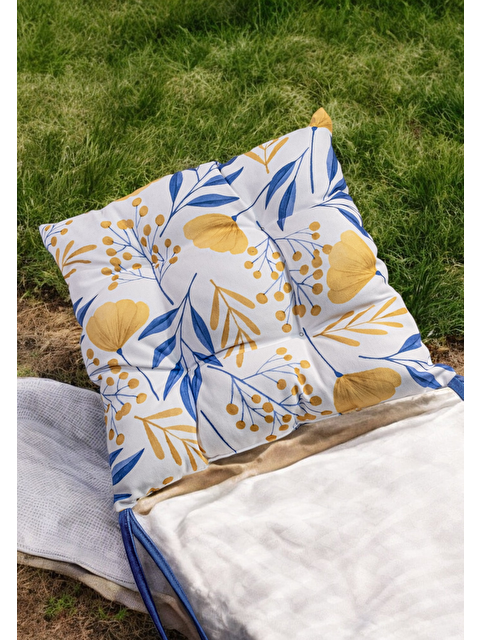 Asdiva Dijital Baskı Pofidik Sandalye Minderi Özel Dikişli Bağcıklı 40x40 Cm - S000346993-21164