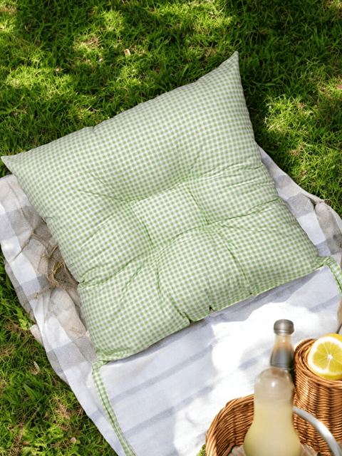 Asdiva Pöti Kare Desen Yeşil Sandalye , Piknik Minderi - S000359793-29488