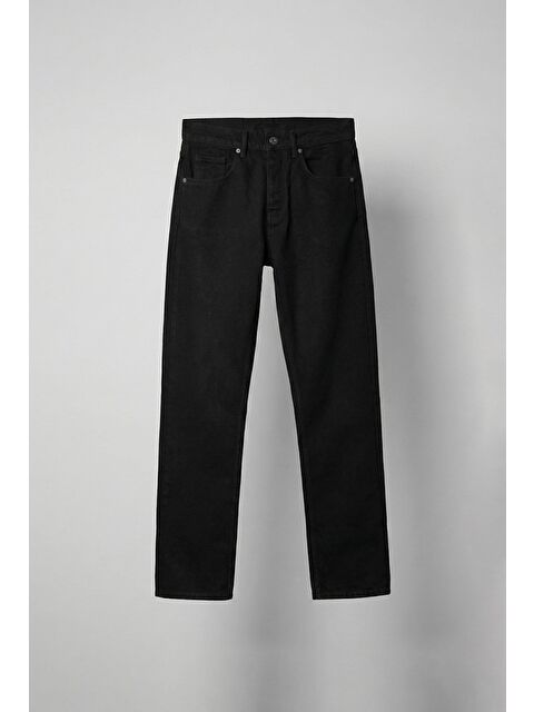 Abluka Online Erkek Baggy Fit Basic Jean Pantolon Siyah - S000494297-19351