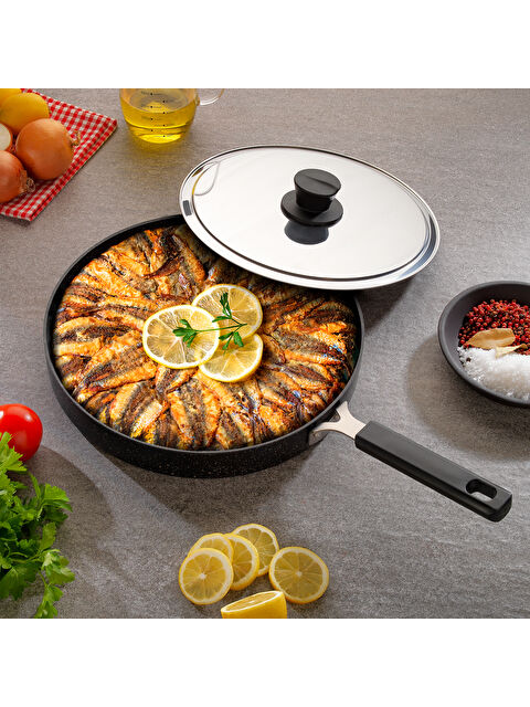 SCHAFER Fish Pan Kapaklı Balık Tavası 32 Cm-2 Parça - S000141114-19351