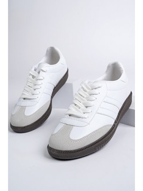 Muggo GORDON Unisex Ortopedik Günlük Bağcıklı Yürüyüş Koşu Sneaker Spor Ayakkabı