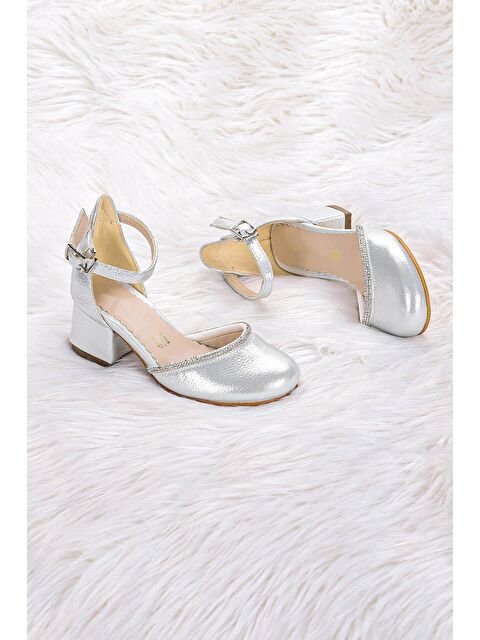 Kiko Kids Ressa Vakko Taşlı Kız Çocuk 5 Cm Topuklu Sandalet Abiye Ayakkabı - S000010059-18105