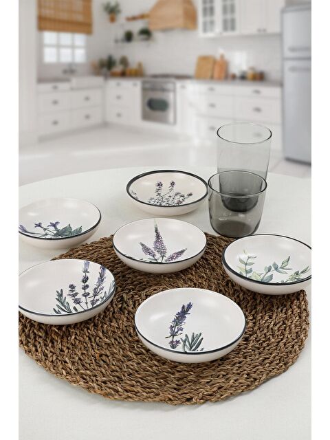 Keramika Çiçek Bahçesi Halka Çerezlik/Sosluk 13 Cm 6 Adet - S000028338-23173