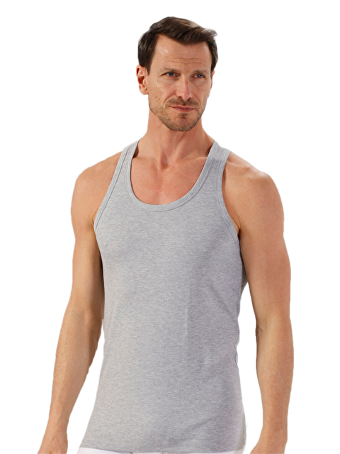 Kompedan Erkek Pamuklu Likralı Süprem Esnek Rahat Sırtı Çapraz Sporcu Rambo Atlet - S000164800-74