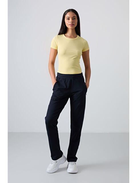 Tommylife Lacivert Gizli Fermuar Cepli Rahat Form Klasik Paça Kadın Eşofman Alt - 94148 - S000022204-21164