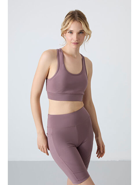 Tommylife Gül Kurusu Sırt Detaylı Dar Kalıp U Yaka Kadın Spor Büstiyer - 97120 - S000033478-20028