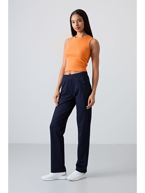 Tommylife İndigo Gizli Fermuar Cepli Rahat Form Klasik Paça Kadın Eşofman Alt - 94148 - S000022204-23093