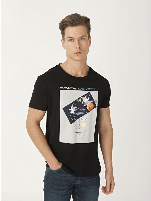 Biggdesign Faces Space Lovers Erkek Tişört