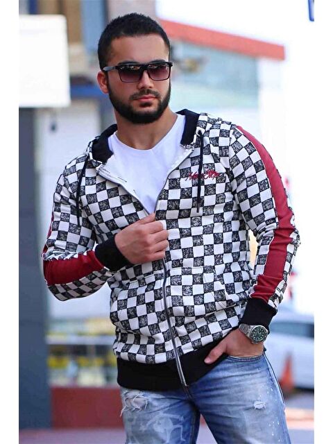 Madmext Siyah Kapüşonlu Erkek Fermuarlı Sweatshirt 2746 - S000051149-19351