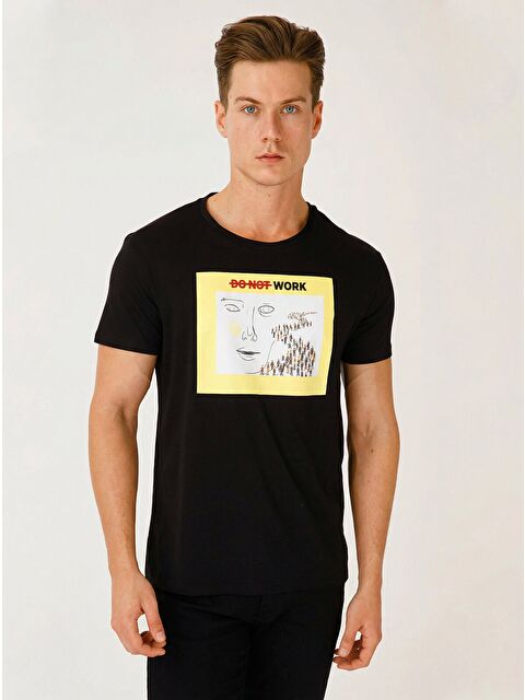 Biggdesign Faces Do not Work Erkek Tişört