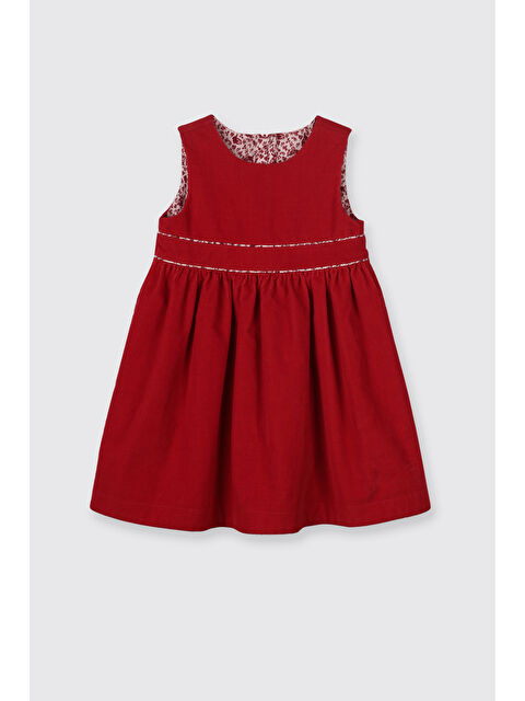 Panço Kız Bebek Kadife Kırmızı Elbise - S000470863-20045