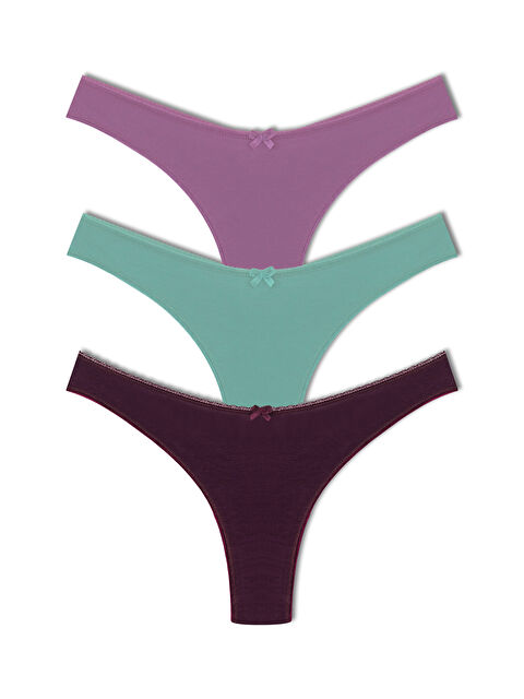 Hnx Pamuklu Yüksek Bel Brazil Kadın Külot 3'lü - S000125565-1400